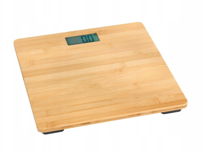 Peshore personale WENKO Bambusa, digjitale, deri 180 kg, kafe