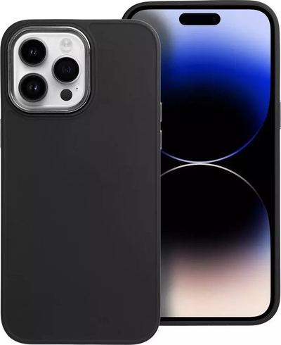 Kapak FRAME për iPhone 14 Pro Max, TPU i butë, kornizë e ngritur te kamera, i zi
