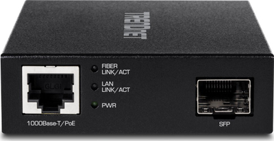 Konvertor media TRENDnet TFC-PGSFP, PoE 2.6W, 10/100/1000 Mbps, i zi