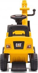 Lodër ekskavator ride-on Milly Mally Cat Digger, me timon dhe tinguj, e verdhë