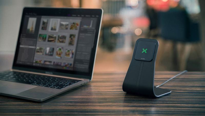 Karikues pa tela XVIDA Fast Charging Desk Stand, 2A, Quick Charge 2.0, gri