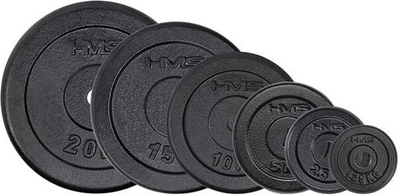 Diskë peshe HMS BLACK PLATE TCZ02, 2.5kg, vrimë 31mm, e zezë