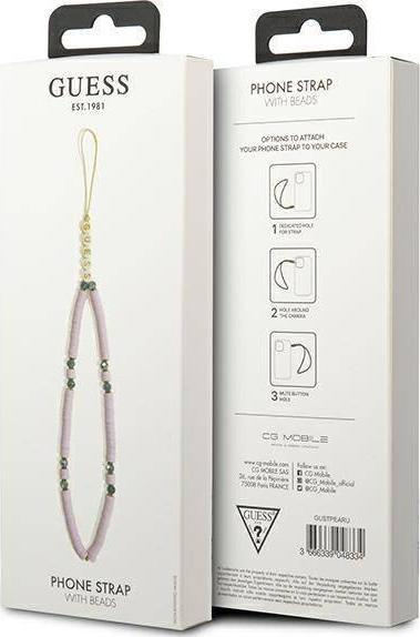 Varg për telefon Guess GUSTPEARU, koleksioni Heishi Beads, lilac