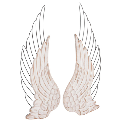 Dekor muri Wings 39x1,5x92Hcm (HM4223), bardhë/ zezë