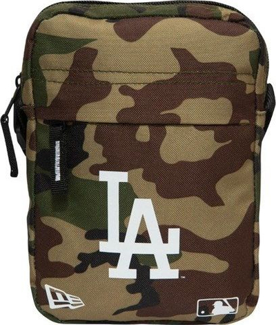 Çantë krahu New Era MLB Los Angeles Dodgers Side Bag 11942031, material poliester, me rrip që rregullohet, jeshile me kafe