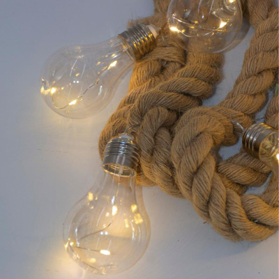 Girlandë LED dekorative, dritë e ngrohtë, me bateri, e bardhë