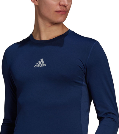 Компресиска блуза adidas Compression Long Sleeve Tee M GU7338, со долги ракави, за мажи, темно сина