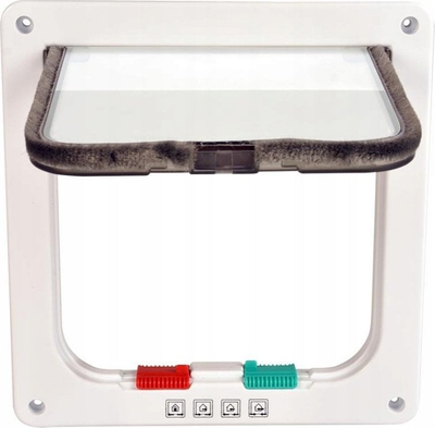 Derë tunel për mace Duvo+ 10924, 19x19.7cm, 4 mënyra mbylljeje, e bardhë