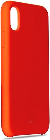 Kapotë silikoni Puro Icon për iPhone X, mbrojtëse e butë, portokalli