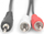 Kabllo audio Digitus Adapter, 3.5mm stereo në 2x RCA, i zi