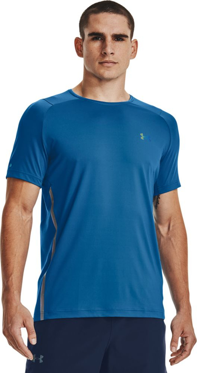 Bluzë sportive Under Armour Rush 2.0 Vent SS, për burra, me mëngë të shkurtra, blu