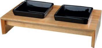 Set i enëve ushqyese Trixie, 2 x 0.4L, 36x19x7cm, të zeza