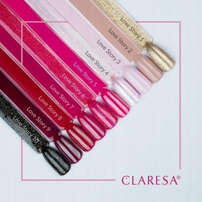Llaku xhel për thonj Claresa SoakOff UV LED Love Story Shade 6, 5g, me shkëlqim