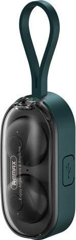 Kufje Bluetooth REMAX TWS-15, TWS, me kuti karikimi si byzylyk, jeshile
