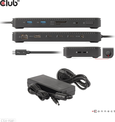 HUB USB Club 3D Thunderbolt 4 11in1, 3x Thunderbolt, 3x USB, i zi