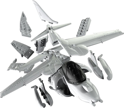 Пластичен модел авион Airfix Quickbuild Harrier Jump Jet, snap together, обоен, за деца 6+