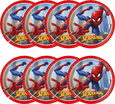 Pjata letre PROCOS Spiderman, 20cm, set 8 copë, shumëngjyrëshe