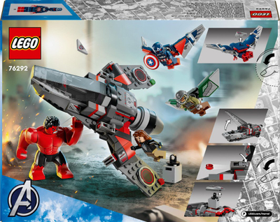 Lodër set aksioni Marvel Captain America vs Red Hulk Battle, me avion, shumëngjyrëshe