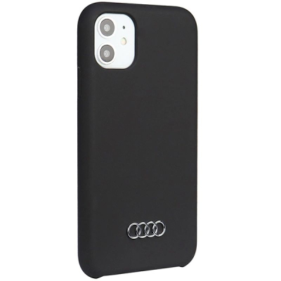 Futrollë telefoni Audi Silicone Case, iPhone 12 12 Pro 6.1", silikon, e zezë