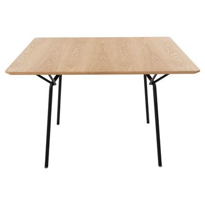 Tavolinë ngrënieje katrore Trenk 120x120x75Hcm (HM9614.01), zezë