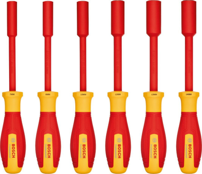 Set kaçavidash tubore Bosch VDE, 6 copë, të izoluara