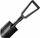 Lopatë palos Gerber Entrenching Folding Spade, çelik karboni, bosht alumini, e zezë