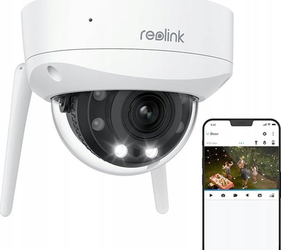 Камера за безбедност Реолинк W437, 4K Ултра HD, 5x оптички зум, бела