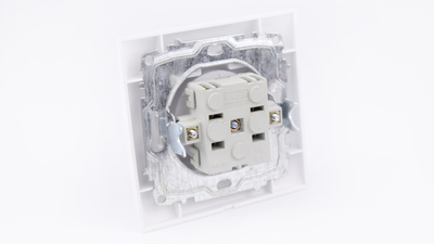 Prizë muri Wesa Single Socket, pa tokzim, e bardhë