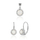 Set Pendant dhe vathë për femra JVD SVLS0121SJ6O100, të argjendta