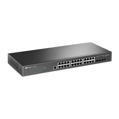 Switch i menaxhueshëm TP-Link TL-SG3428X-UPS, 24x GbE, 4x 10G SFP+, me UPS