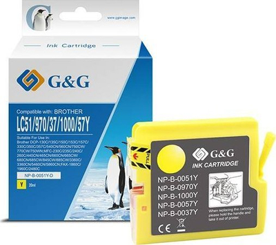 Fishek boje G&G LC-1000Y LC-970Y NP-B-0051Y, 400 faqe, i verdhë