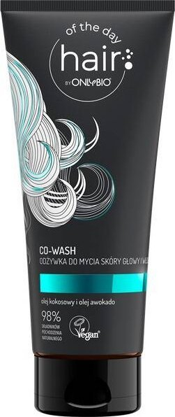 Balsam flokësh OnlyBio Hair of the Day Co Wash, për larjen e kokës dhe flokëve, me vaj kokosi dhe avokado