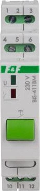 Rele bistabile F&amp;F BIS-411BM, 230V, montim në shinë DIN