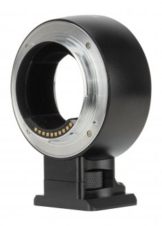 Adapter objektivi Techart TCS-04, nga Canon EF në Sony E, i zi