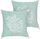 Set jastëkësh zbukurues Marine Coral, 45x45cm, kadife me mbushje poliester, mente