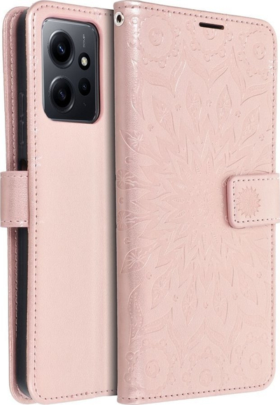 Këllëf telefoni Omni Flip Cover për Xiaomi Redmi Note 12 5G, lëkurë eco, rozë