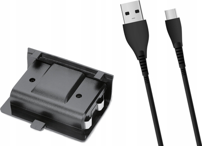 Батерија за гејмпад Subsonic Charge and Play, 800mAh, USB Type C 3m, црна