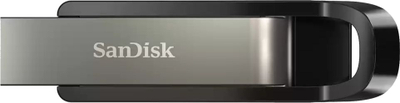 USB SanDisk Extreme Go 3.2, 128GB, metal, e zezë