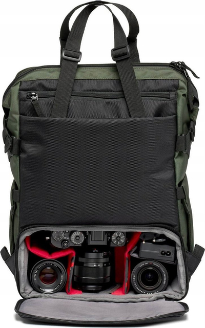 Фотографска торба Manfrotto Street Convertible Tote, ранец и tote, со држач за статив, зелена