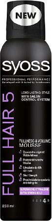 Пена за коса Syoss Full Hair 5D, 250ml, долготрајно фиксирање