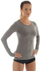 Bluzë termoaktive për femra Brubeck Comfort Wool, S, e hirtë