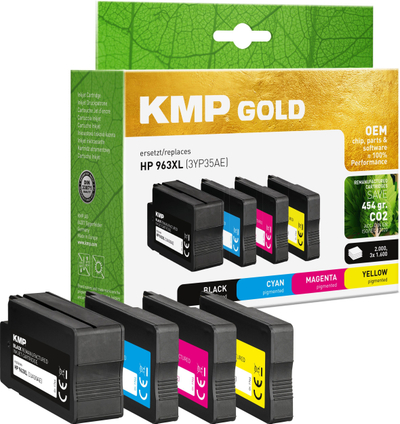 Set kasetash printeri KMP GOLD HP 963XL 3YP35AE, multipack C M Y K, i zi