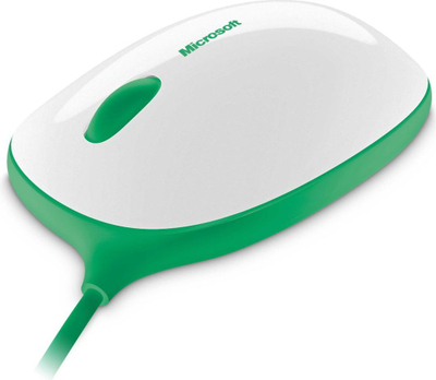 Maus Microsoft Express, me kabllo, USB, Bialo-zielony