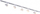 Spot tavan Netlighting Astley ITL914103, 5 drita GU10, shirit 150cm, i bardhë