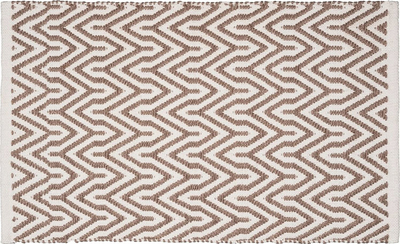 Tapet banje WENKO Altai, 50x80 cm, material PET i ricikluar, kundër rrëshqitjes, kafe e bardhë