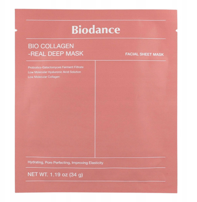 Maskë fytyre Biodance Bio Collagen Real Deep Mask, kolagjen, lagështi e thellë, 34g