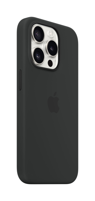 Маска Apple за iPhone 15 Pro Silicone Case со MagSafe, Black