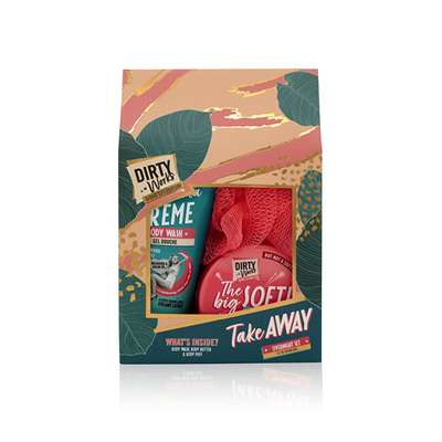 Set për kujdes trupi Dirty Works Take Away, 2 x 50 ml +
