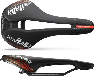 Седиште за велосипед Selle Italia FLITE Boost PRO TEAM Kit Carbonio Superflow L3, карбонски шини, 170g, црно