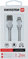 Kabllo USB Lightning Swissten, 1.2m, 3A, argjendtë e bardhë
